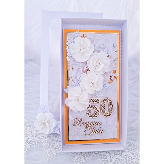 50 rocznica ślubu kartka ręcznie robiona Złote Gody 3D -ZG3D