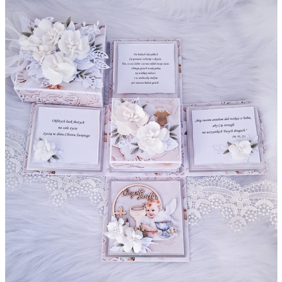 Chrzest Święty Exploding Box ręcznie robiony EBCH04