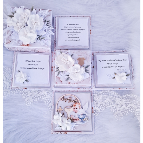 Chrzest Święty Exploding Box ręcznie robiony EBCH04