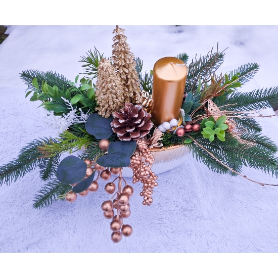 Stroik świąteczny złoty ŚZ01