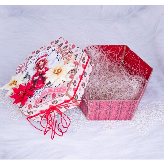 Pudełko świąteczne na prezent – mały upominek ręcznie robione PCZD006