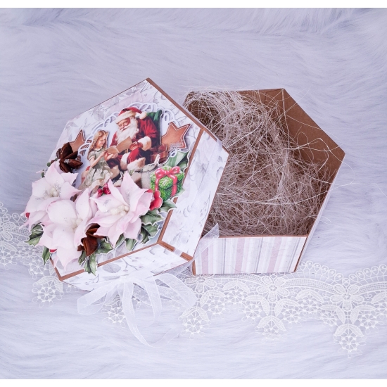 Pudełko świąteczne na prezent – mały upominek ręcznie robione PR005