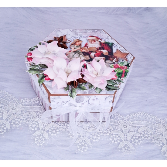 Pudełko świąteczne na prezent – mały upominek ręcznie robione PR005