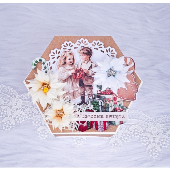 Pudełko świąteczne na prezent – mały upominek ręcznie robione PZ003