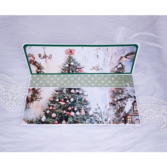 Koperta na pieniądze ręcznie robiona na święta K005