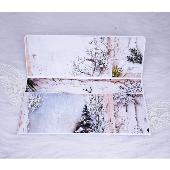 Koperta na pieniądze ręcznie robiona na święta K006