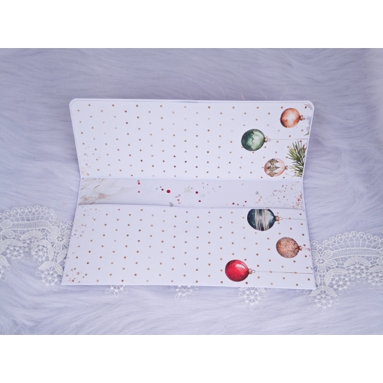 Koperta na pieniądze ręcznie robiona na święta K001