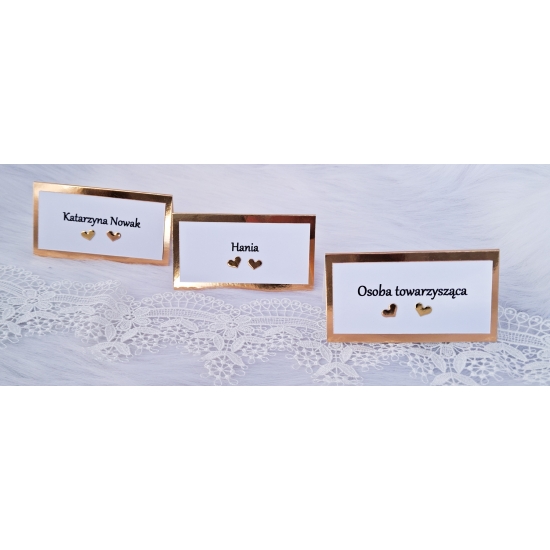 Winietki biało-złote