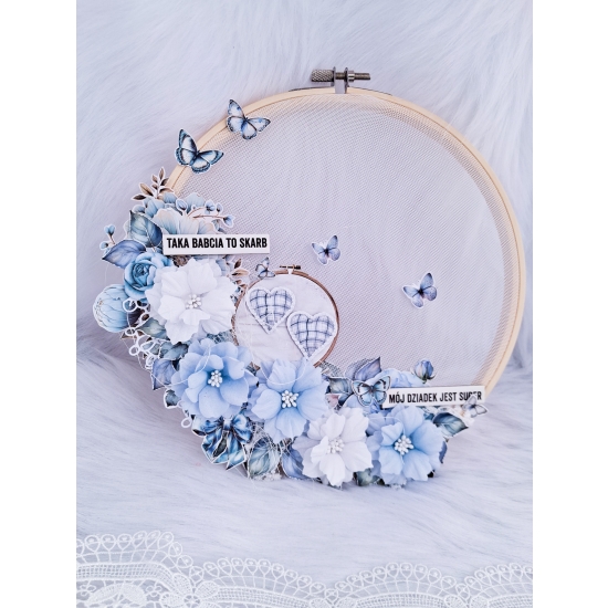 Dzień Babci i Dzień Dziadka Tamborek niebieski