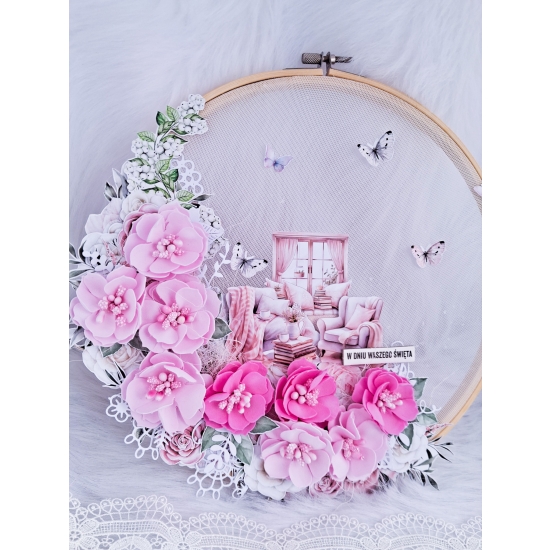 Dzień Babci i Dzień Dziadka Tamborek różowy