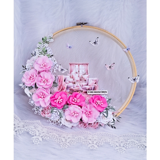 Dzień Babci i Dzień Dziadka Tamborek różowy