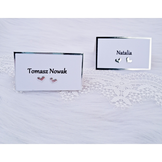 Winietki biało-srebrne