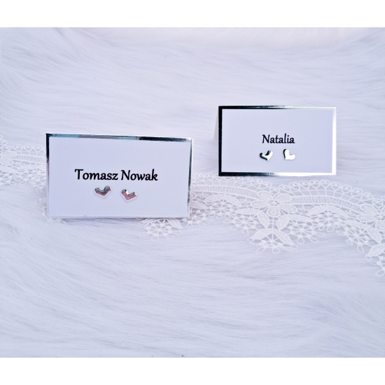 Winietki biało-srebrne