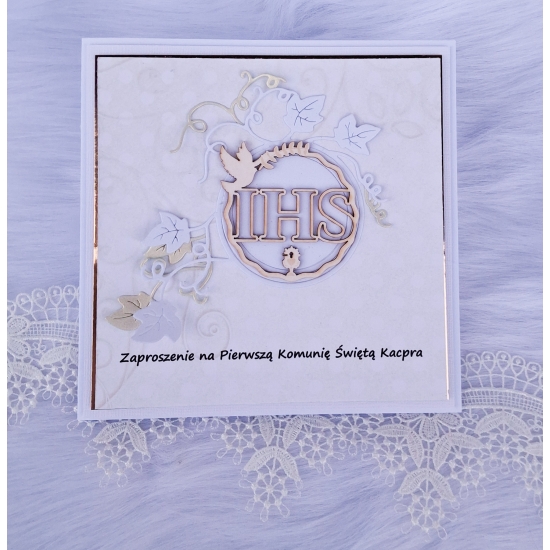 Zaproszenie na Pierwszą Komunię Świętą ZLIHS 3D