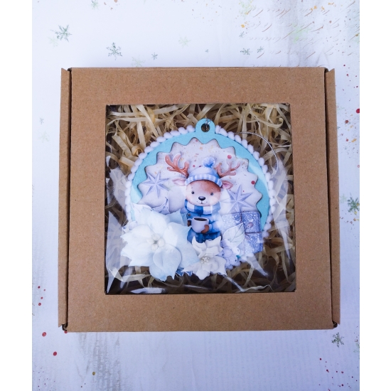 Bombka - zawieszka ręcznie robione 1 szt. w pudełku