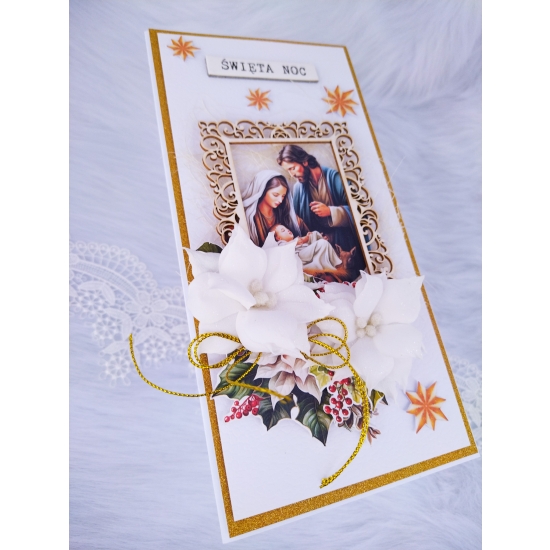 Kartka Świąteczna Boże Narodzenie ręcznie robiona w pudełku