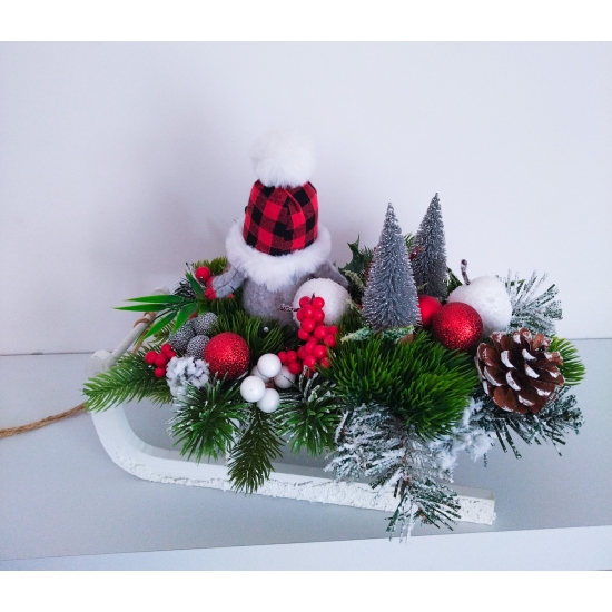 Stroik bożonarodzeniowy sanie