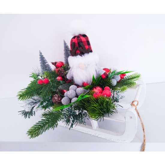 Stroik bożonarodzeniowy sanie