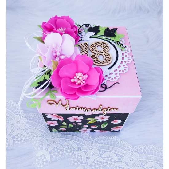 18 urodziny Exploding box 04 3D + Torebka do przenoszenia