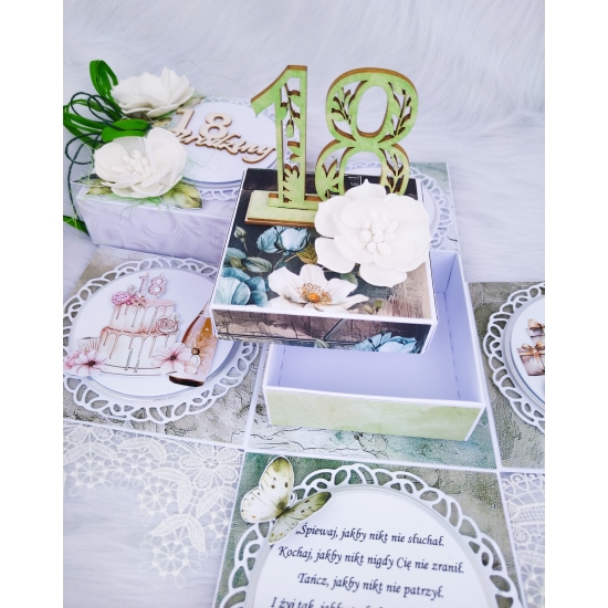 18 Urodziny Exploding Box dla dziewczyny EBZB18 + torebka do przenoszenia
