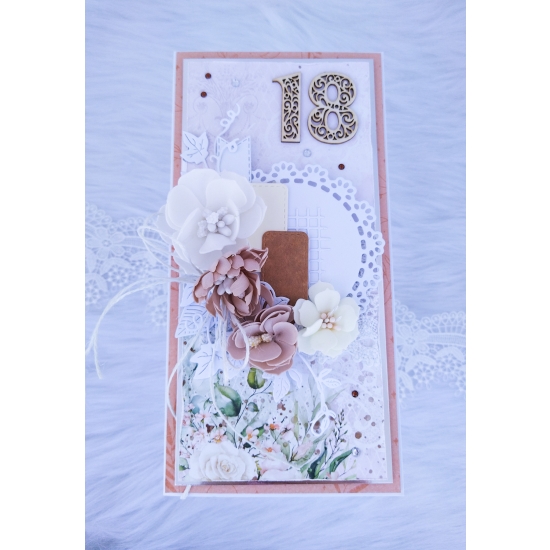 18 urodziny kartka ręcznie robiona KP18PB w pudełku