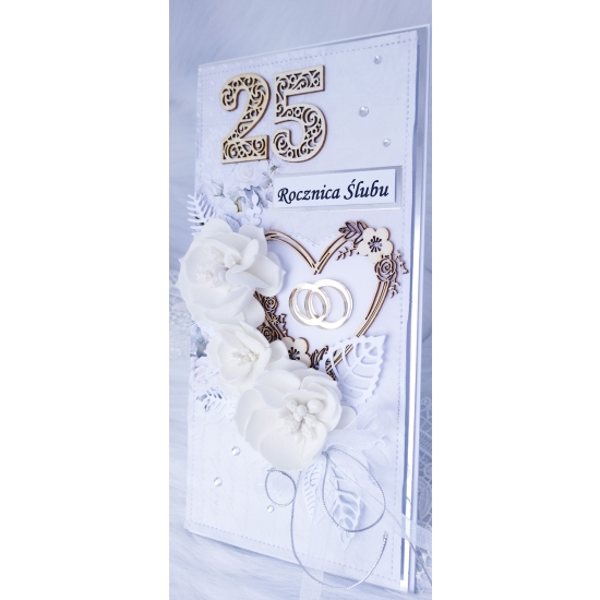 25 rocznica Ślubu kartka ręcznie robiona w pudełku KPRSS01