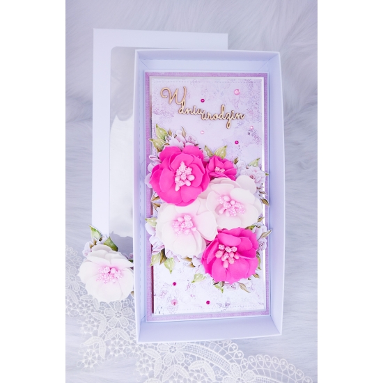 Kartka ręcznie robiona urodzinowa w pudełku 3D - 0030PRR