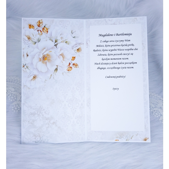 W Dniu Ślubu kartka ręcznie robiona 3D w kopercie KKZ03